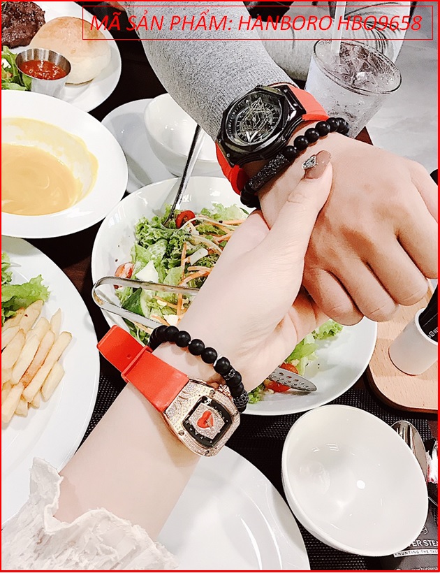 dong-ho-cap-doi-hanboro-automatic-mat-luc-giac-day-silicone-do-timesstore-vn