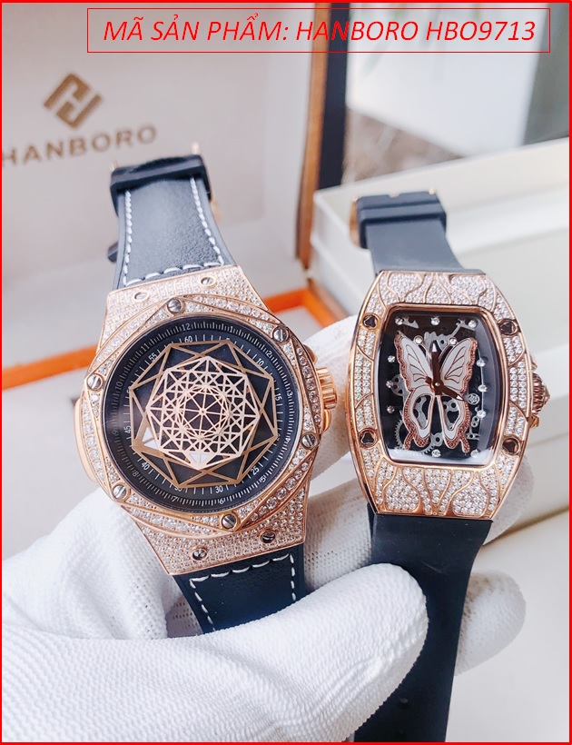 dong-ho-cap-doi-hanboro-mat-vu-tru-full-da-rose-gold-silicone-den-timesstore-vn