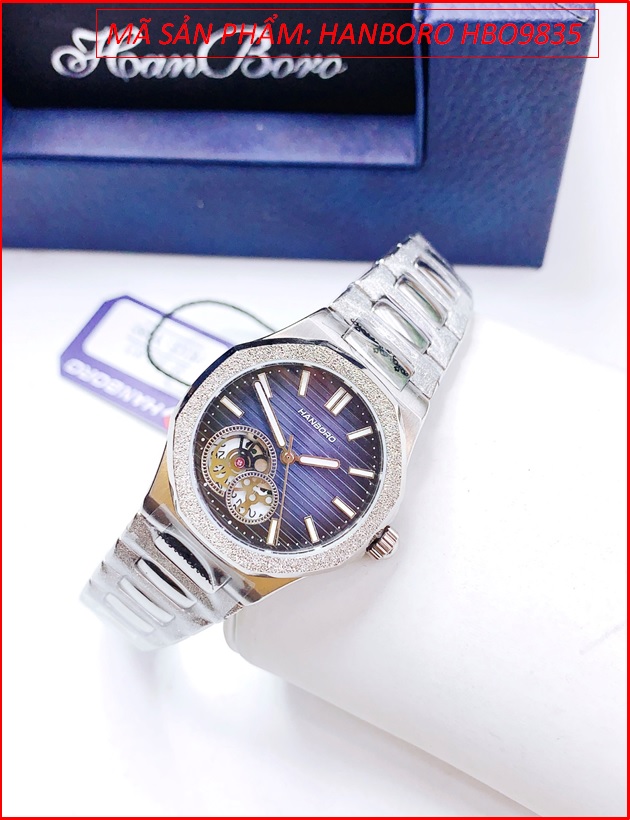 dong-ho-cap-doi-hanboro-tua-patek-philippe-mat-xanh-day-kim-loai-timesstore-vn