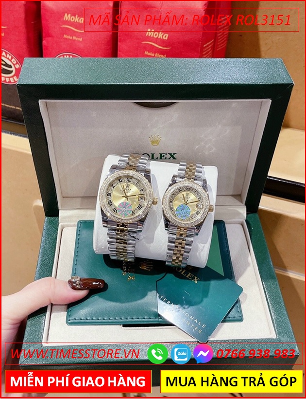 dong-ho-cap-doi-rolex-date-just-mat-vang-so-la-ma-dinh-da-day-demi-timesstore-vn