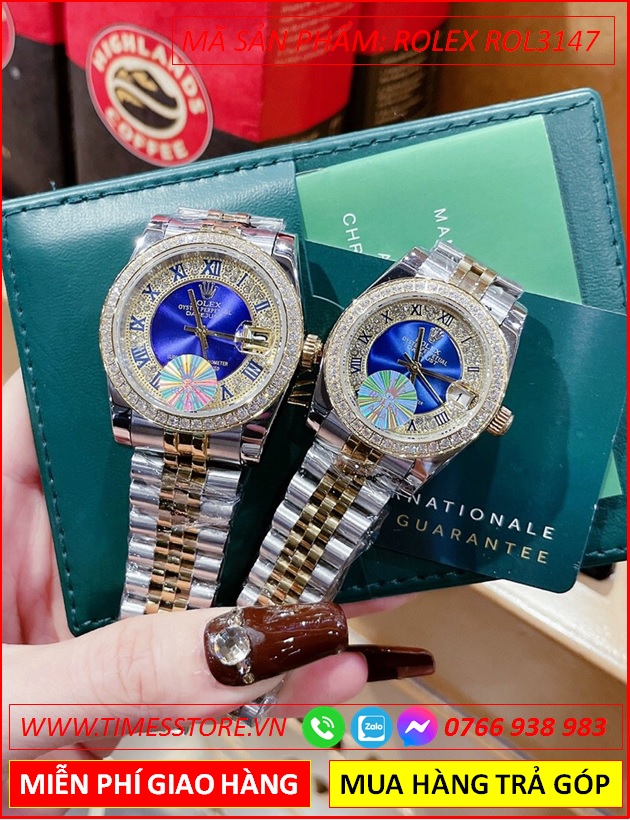 dong-ho-cap-doi-rolex-date-just-mat-xanh-dinh-da-day-demi-vang-timesstore-vn