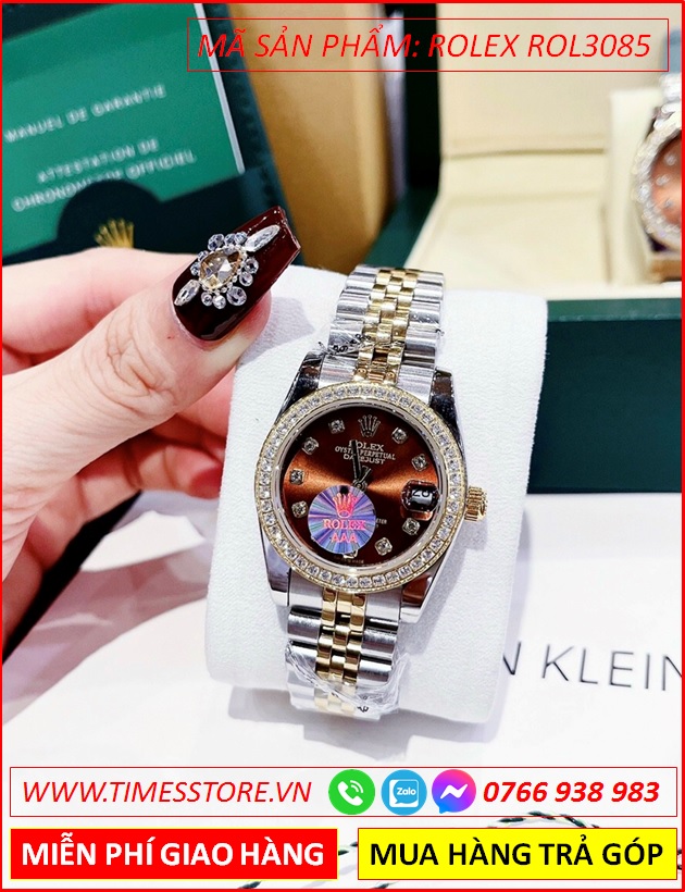 dong-ho-cap-doi-rolex-f1-automatic-mat-nau-day-demi-vang-gold-timesstore-vn