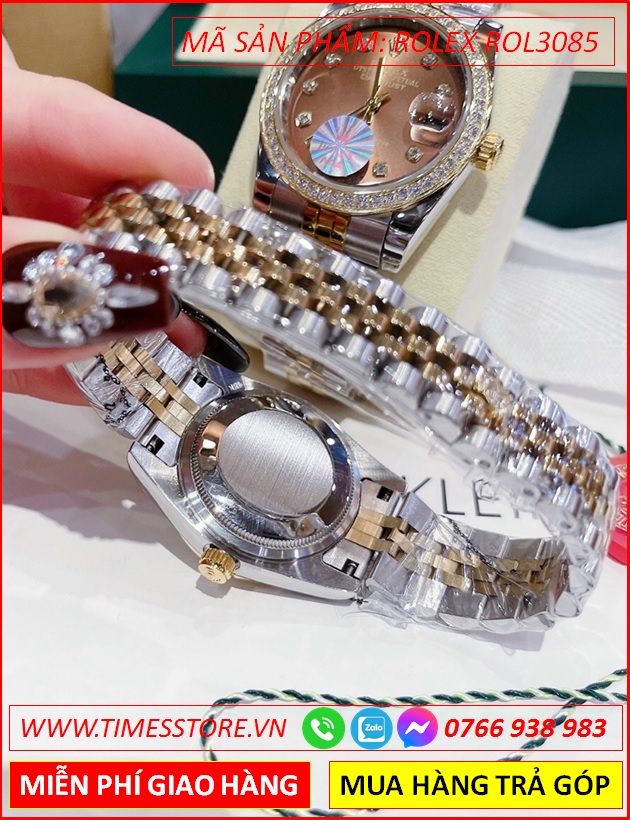 dong-ho-cap-doi-rolex-f1-automatic-mat-nau-day-demi-vang-gold-timesstore-vn