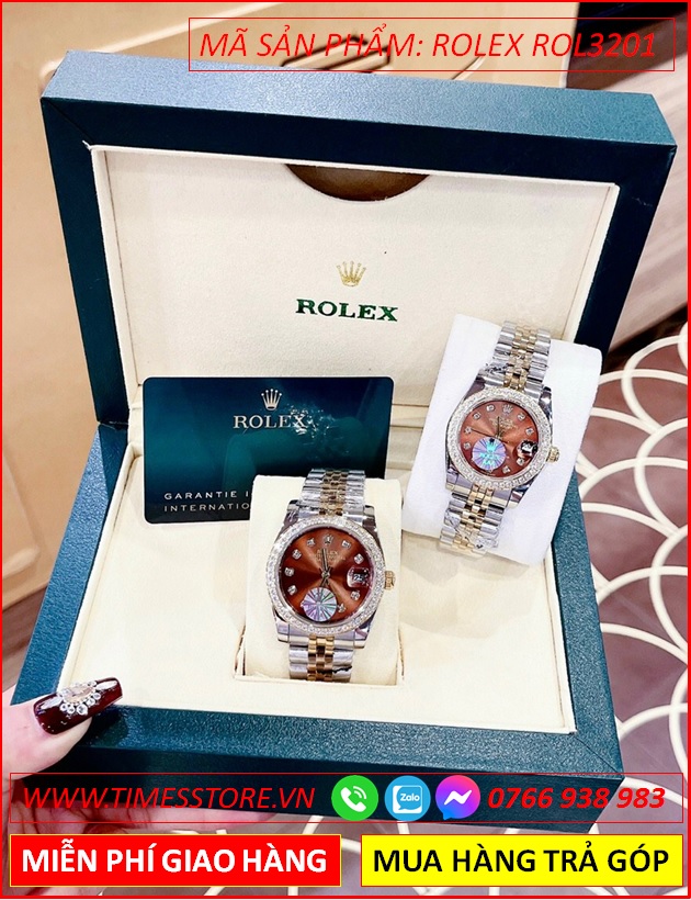 dong-ho-cap-doi-rolex-f1-mat-nau-dinh-da-day-demi-vang-timesstore-vn