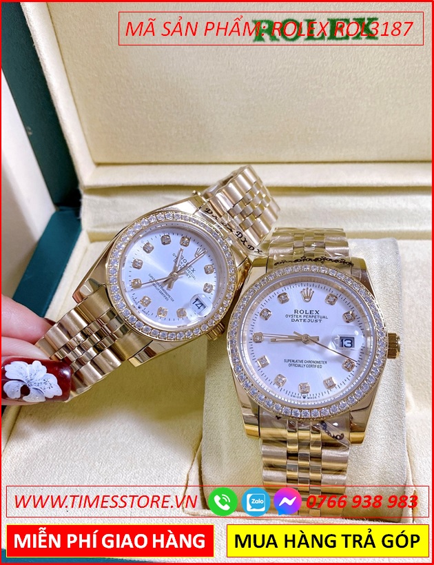 dong-ho-cap-doi-rolex-f1-mat-trang-dinh-da-day-vang-gold-timesstore-vn