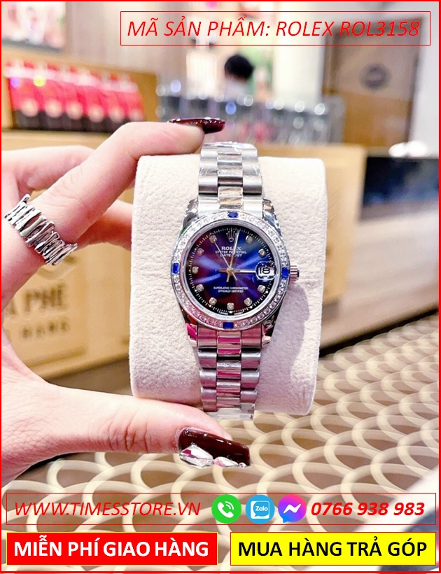 dong-ho-cap-doi-rolex-f1-oyster-datejust-mat-xanh-navy-day-kim-loai-timesstore-vn