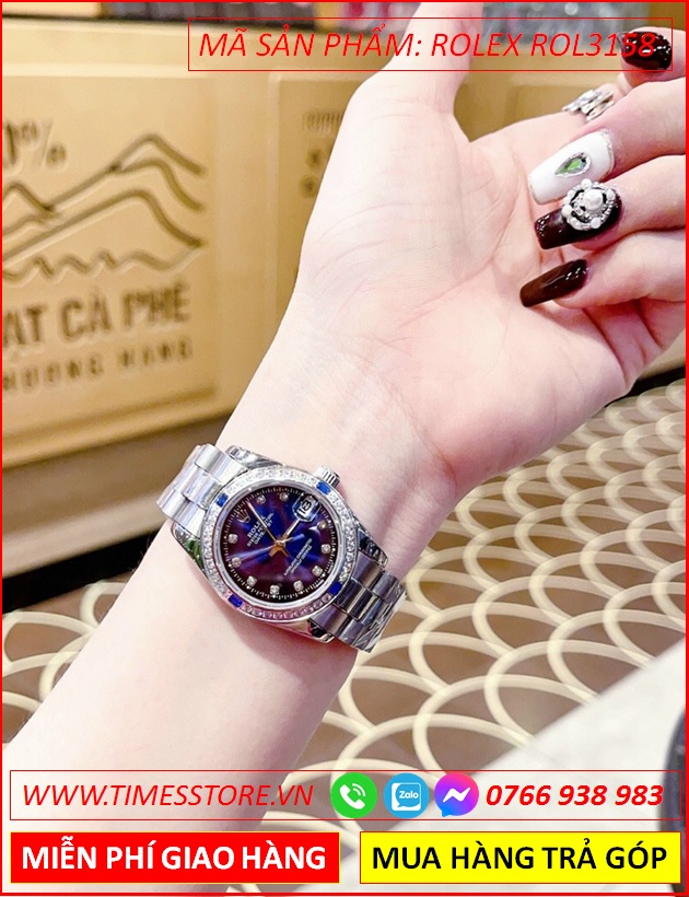 dong-ho-cap-doi-rolex-f1-oyster-datejust-mat-xanh-navy-day-kim-loai-timesstore-vn