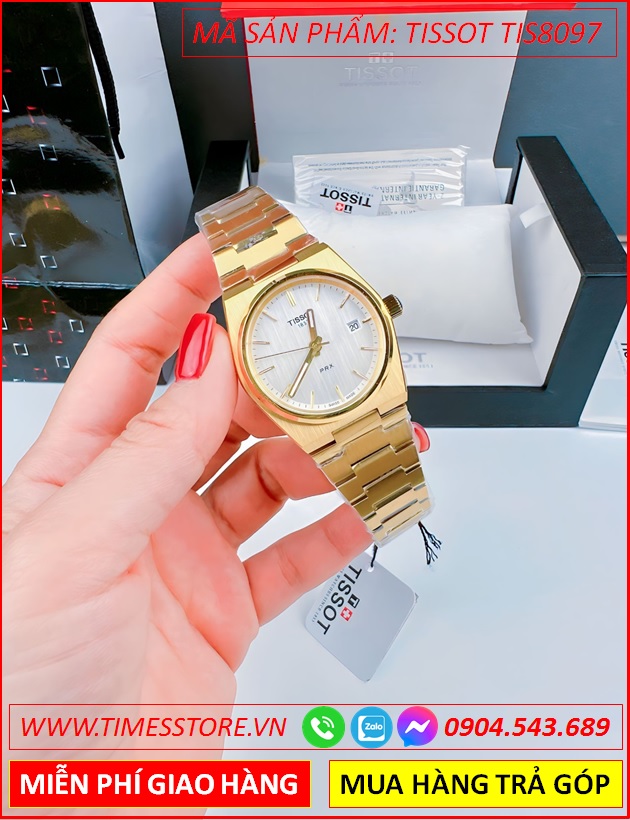 dong-ho-cap-doi-tissot-prx-mat-tron-trang-day-vang-gold-timesstore-vn