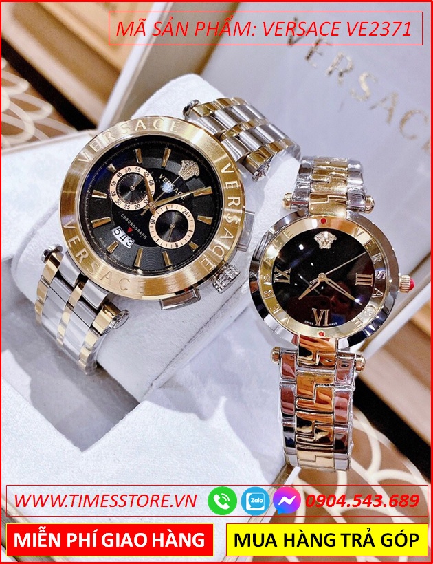 dong-ho-cap-doi-versace-chronograph-mat-tron-den-day-demi-timesstore-vn