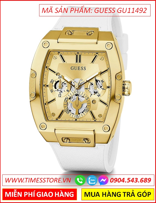 dong-ho-guess-gents-phoenix-nam-mat-chu-nhat-vang-gold-silicone-trang-timesstore-vn