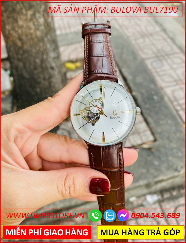 dong-ho-nam-bulova-automatic-mat-trang-lo-tim-day-nau-timesstore-vn