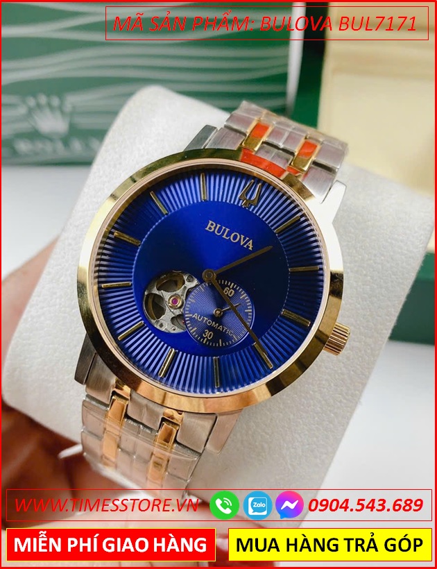 dong-ho-nam-bulova-automatic-mat-xanh-day-kim-loai-demi-timesstore-vn