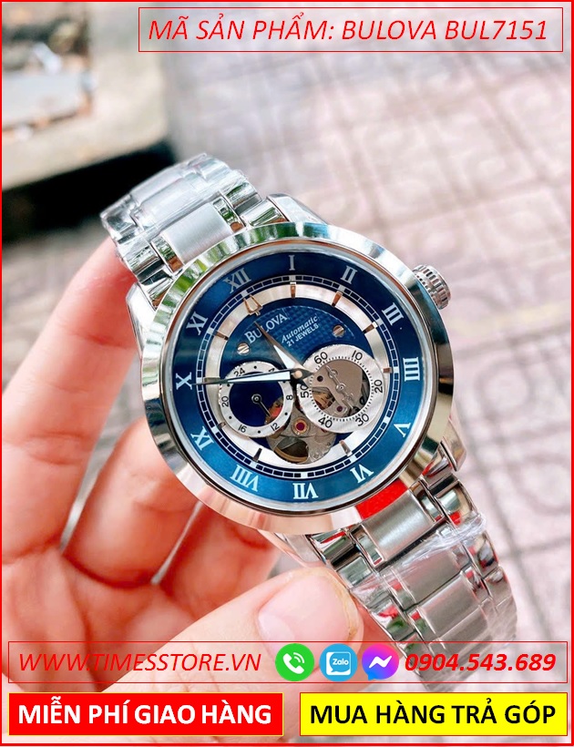 dong-ho-nam-bulova-automatic-mat-xanh-lo-may-day-kim-loai-timesstore-vn