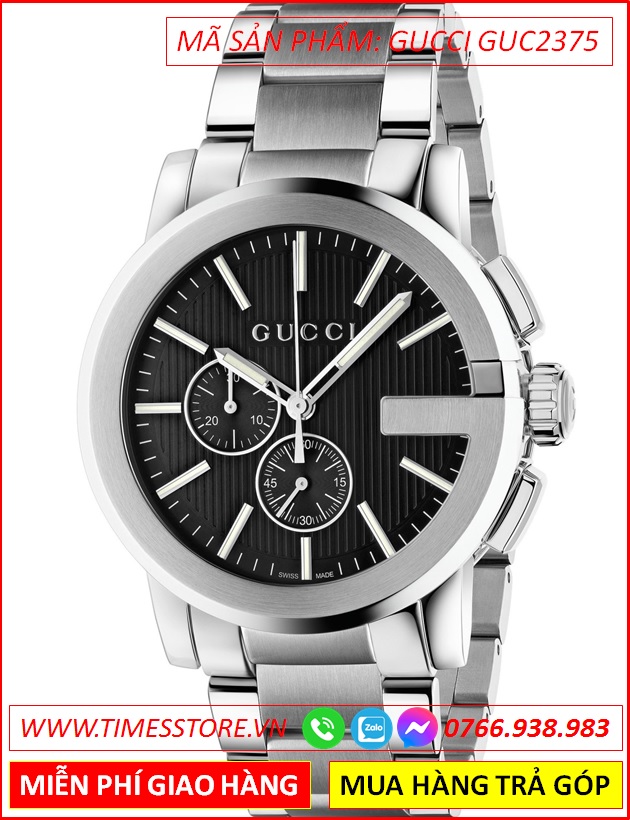 dong-ho-nam-gucci-chrono-mat-tron-den-day-kim-loai-timesstore-vn