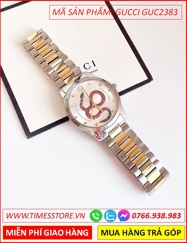 dong-ho-nam-gucci-timeless-mat-hinh-con-ran-day-demi-gold-timesstore-vn