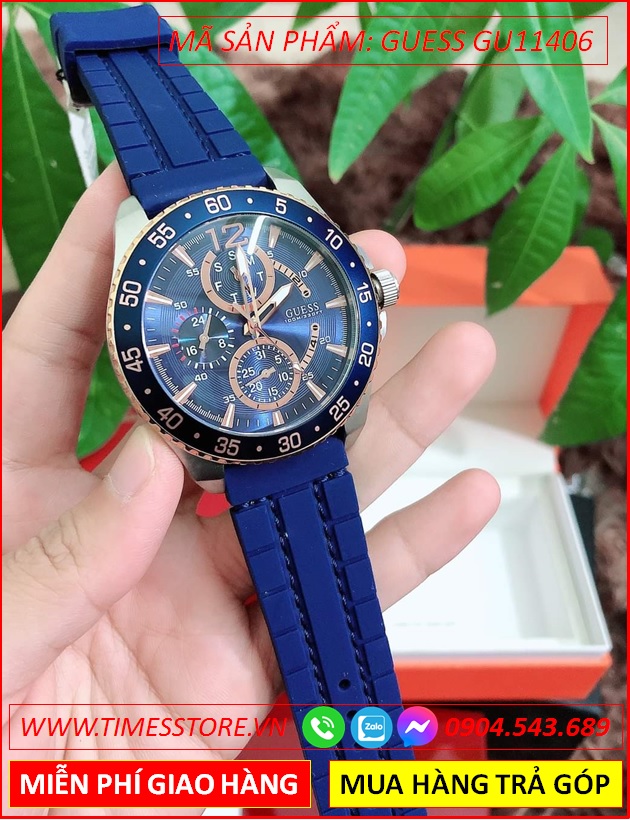 dong-ho-nam-guess-chronograph-mat-xanh-day-silicone-xanh-duong-timesstore-vn