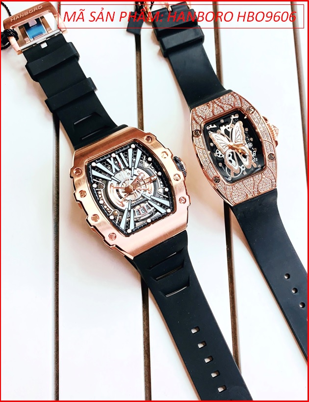 dong-ho-nam-hanboro-automatic-mat-oval-rose-gold-day-silicone-chinh-hang-dep-timesstore-vn
