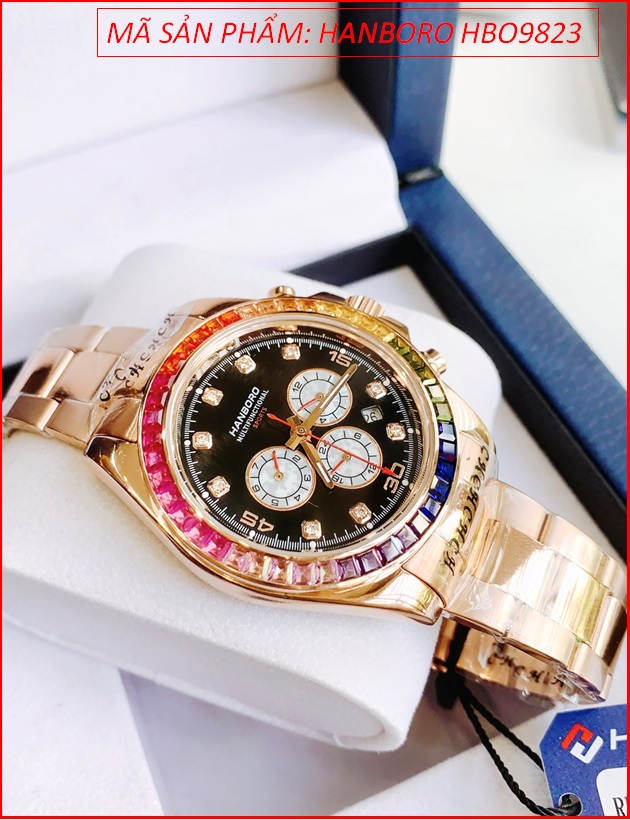 dong-ho-nam-hanboro-automatic-tua-rolex-day-kim-loai-rose-gold-timesstore-vn