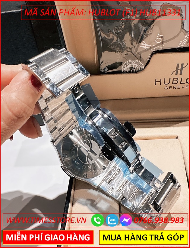 dong-ho-nam-hublot-f1-mat-tron-den-chronograph-day-kim-loai-timesstore-vn