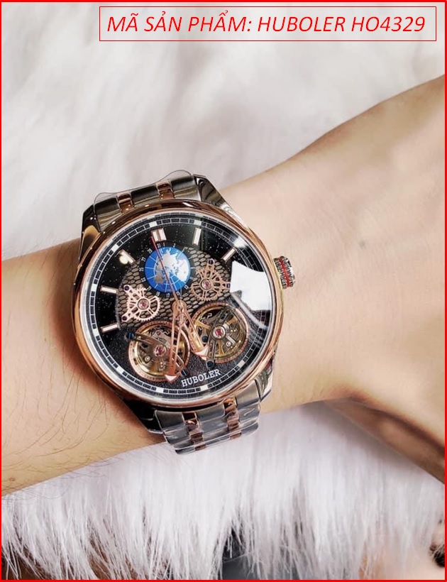 dong-ho-nam-huboler-by-hanboro-automatic-mat-tron-den-day-kim-loai-demi-rose-gold-chinh-hang-dep-gia-re-timesstore-vn