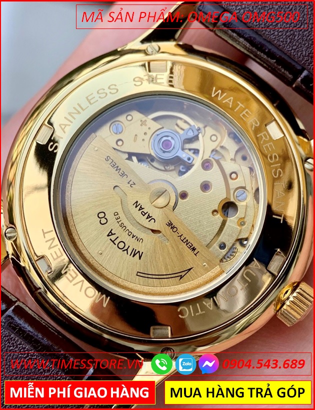 dong-ho-nam-omega-constellation-automatic-mat-bat-quai-vang-gold-day-da-nau-dep-gia-re-timesstore-vn