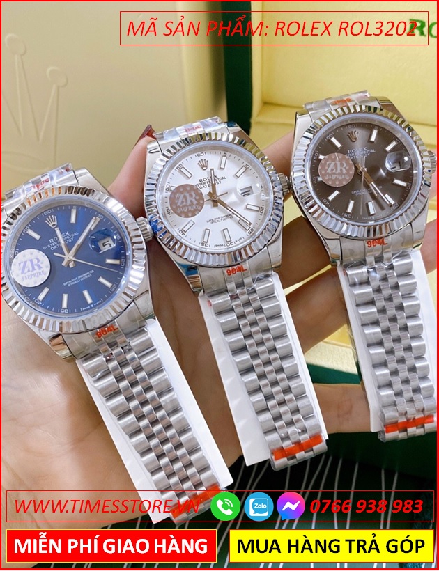 dong-ho-nam-rolex-f1-automatic-mat-den-nieng-khia-day-kim-loai-timesstore-vn