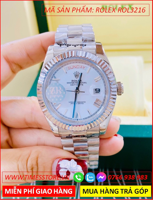 dong-ho-nam-rolex-f1-co-2-lich-mat-trang-khia-day-kim-loai-timesstore-vn