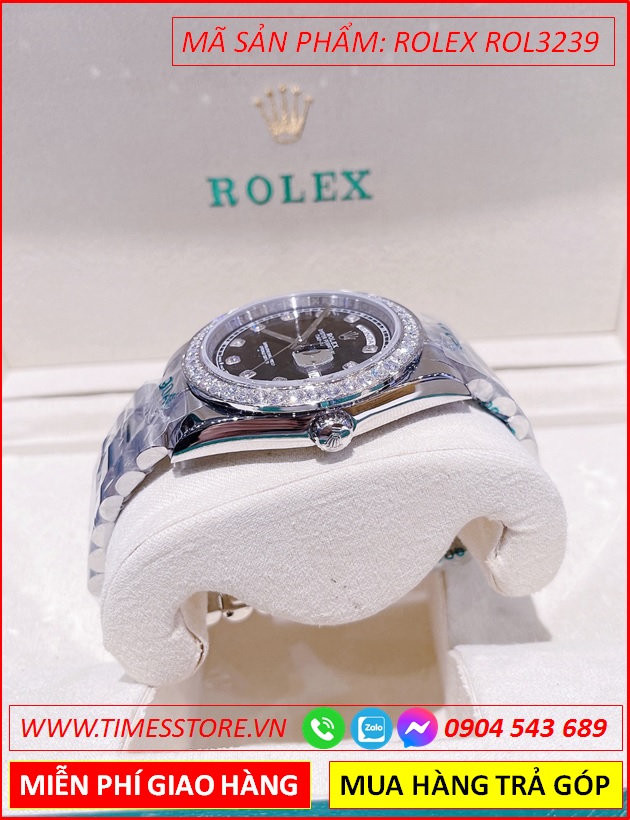 dong-ho-nam-rolex-f1-day-date-automatic-mat-den-co-2-lich-dinh-da-day-kim-loai-timesstore-vn