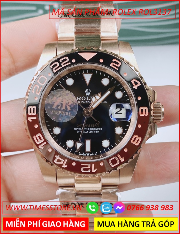 dong-ho-nam-rolex-gmt-masterii-automatic-day-kim-loai-rose-gold-timesstore-vn