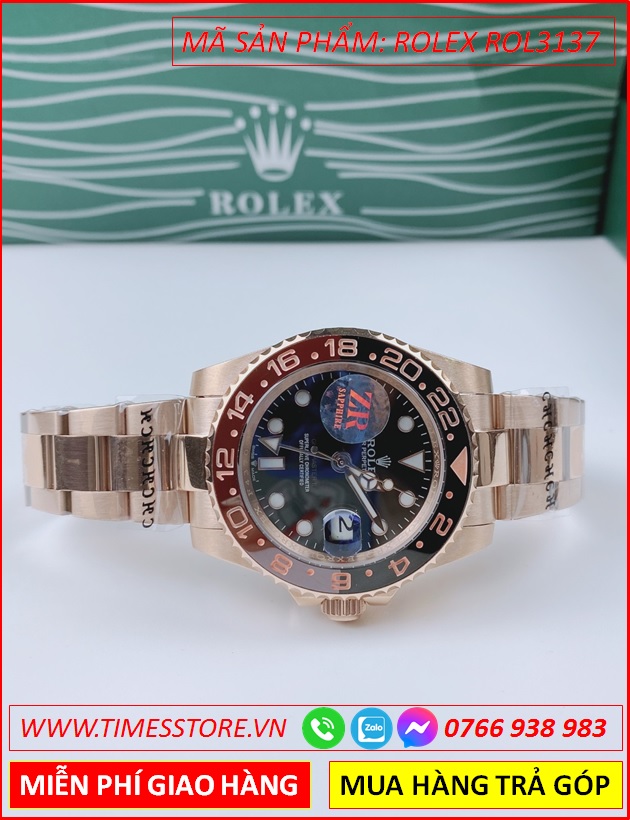 dong-ho-nam-rolex-gmt-masterii-automatic-day-kim-loai-rose-gold-timesstore-vn