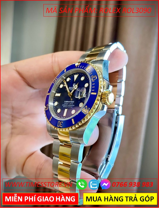 dong-ho-nam-rolex-submariner-automatic-mat-xanh-day-demi-timesstore-vn