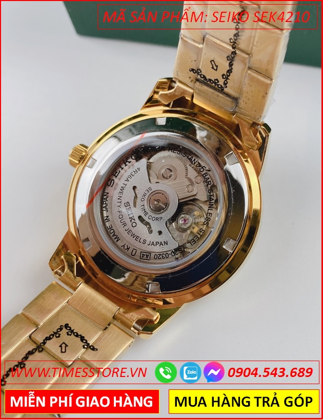 dong-ho-nam-seiko-5-automatic-mat-tron-trang-day-kim-loai-vang-gold-timesstore-vn