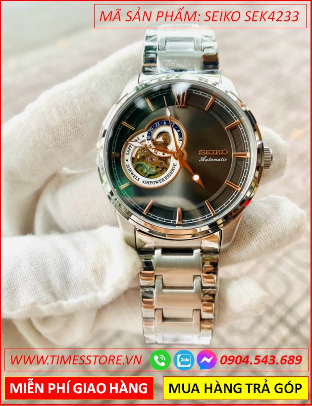 dong-ho-nam-seiko-automatic-mat-tron-den-lo-tim-day-kim-loai-timesstore-vn