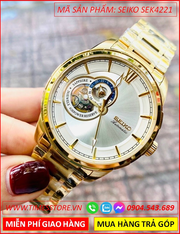 dong-ho-nam-seiko-automatic-mat-tron-trang-lo-tim-day-vang-gold-timesstore-vn