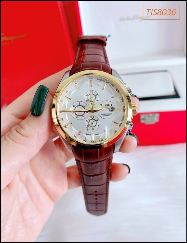 dong-ho-nam-tissot-day-da-nau-6-kim-mat-trang-vang-gold-luxury-dep-gia-re-timesstore-vn