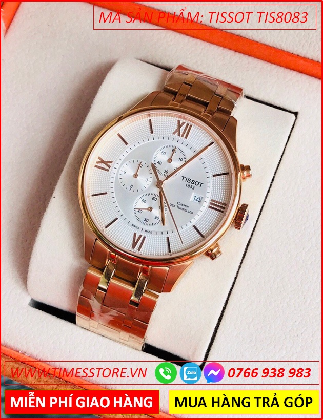 dong-ho-nam-tissot-t009-mat-trang-6-kim-day-rose-gold-timesstore-vn