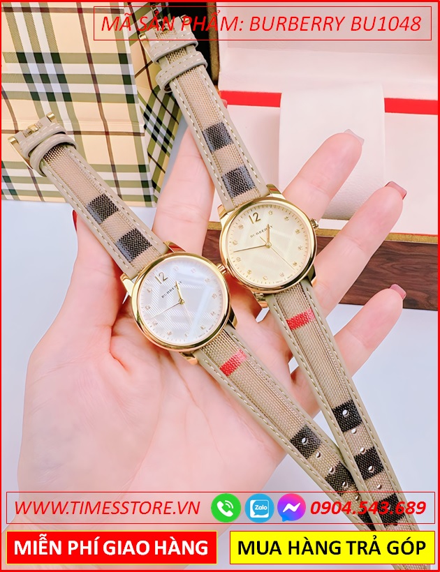 dong-ho-nu-burberry-mat-tron-vang-gold-day-da-caro-nude-timesstore-vn