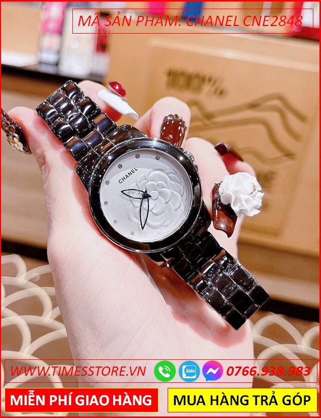 Wow Đẹp quá❤️Đồng Hồ Nữ Chanel Dây Đá Ceramica Đen