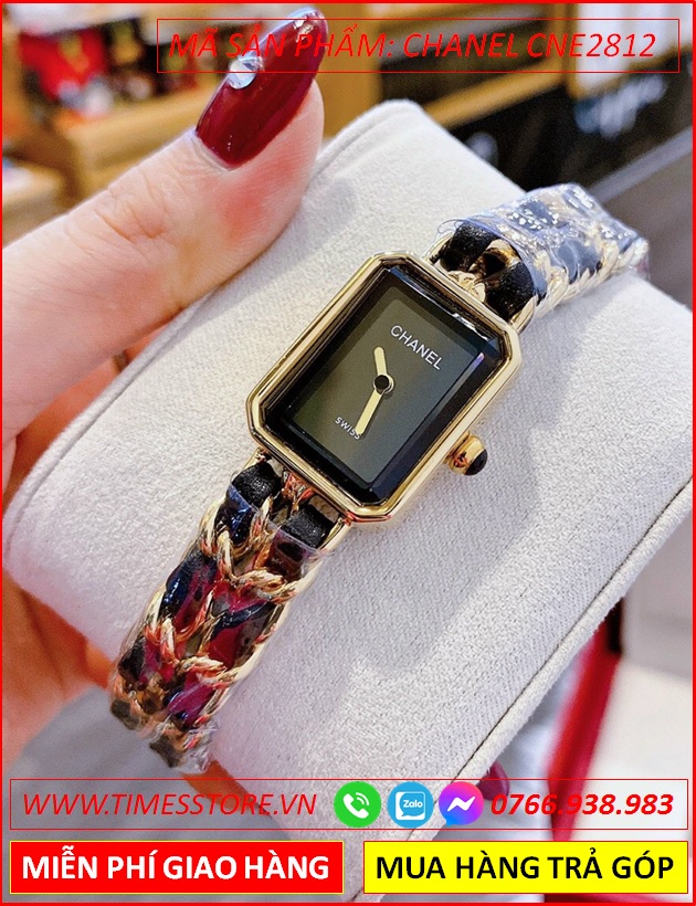 dong-ho-nu-chanel-premiere-chain-mat-chu-nhat-den-day-xich-gold-timesstore-vn