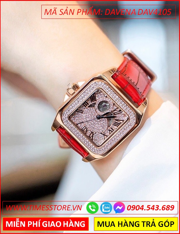 dong-ho-nu-davena-automatic-mat-vuong-dinh-da-rose-gold-day-da-do-timesstore-vn