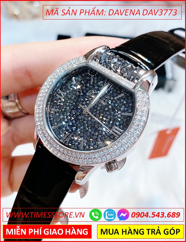 dong-ho-nu-davena-mat-dinh-da-swarovski-xanh-day-da-den-timesstore-vn