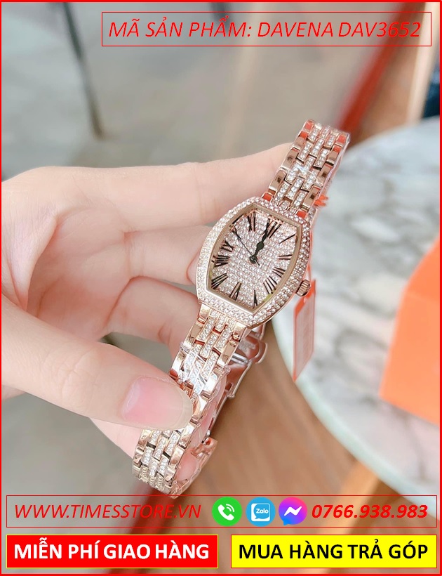 dong-ho-nu-davena-mat-oval-full-da-day-rose-gold-timesstore-vn