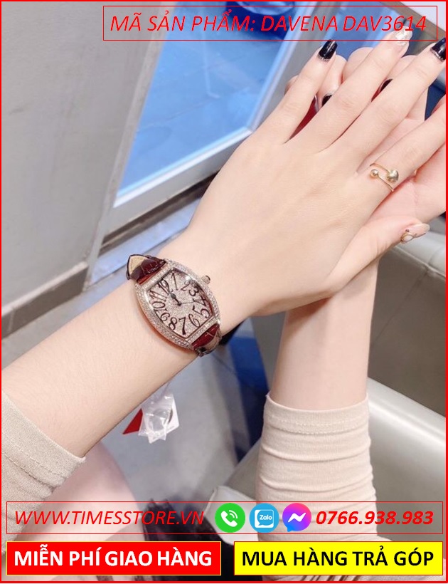 dong-ho-nu-davena-mat-oval-full-da-rose-gold-day-da-nau-timesstore-vn