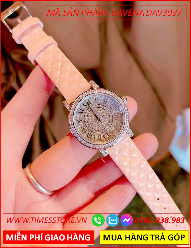 dong-ho-nu-davena-mat-tron-dinh-da-swarovski-rose-day-da-hong-phan-timesstore-vn