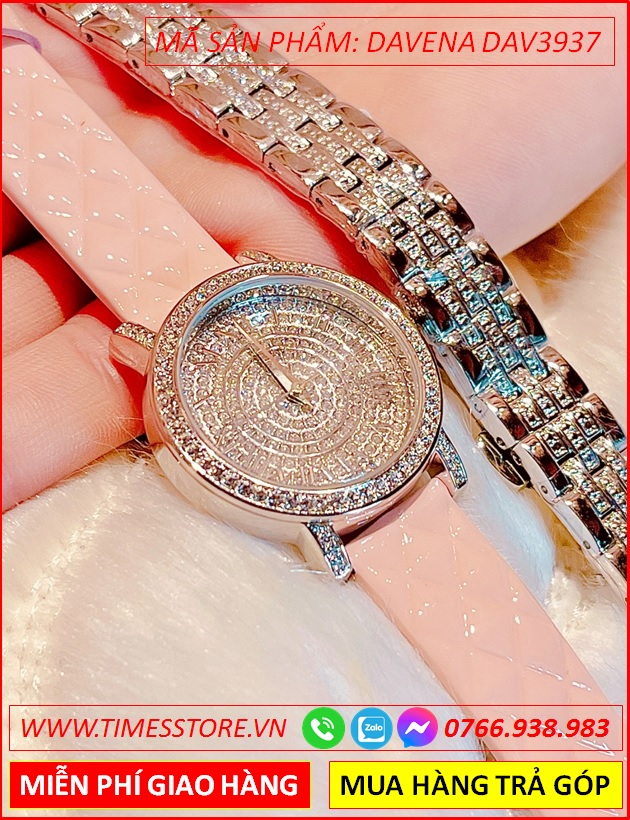 dong-ho-nu-davena-mat-tron-dinh-da-swarovski-rose-day-da-hong-phan-timesstore-vn