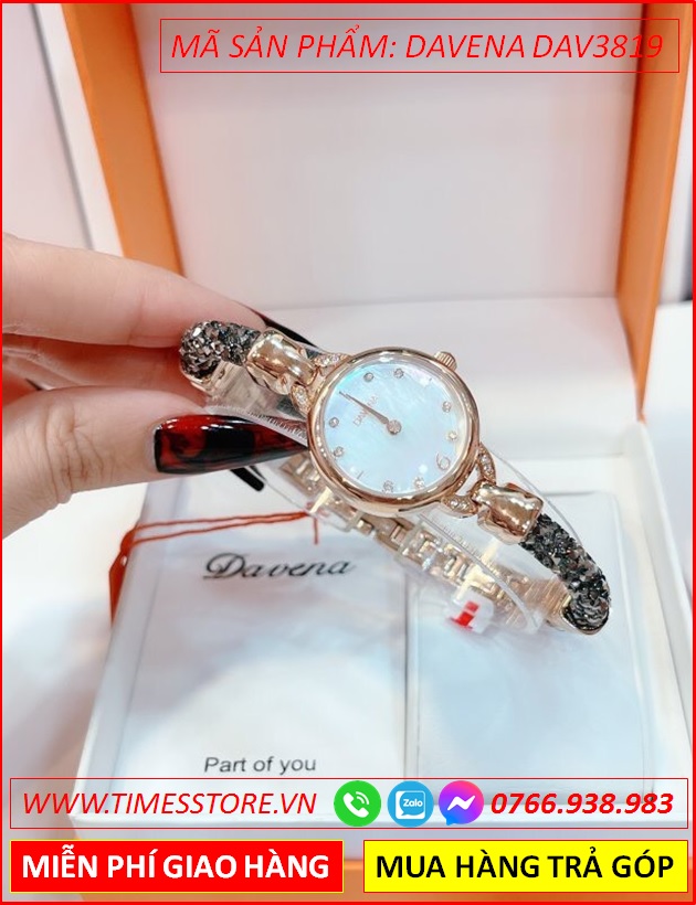 dong-ho-nu-davena-mat-tron-trang-rose-gold-lac-tay-timesstore-vn