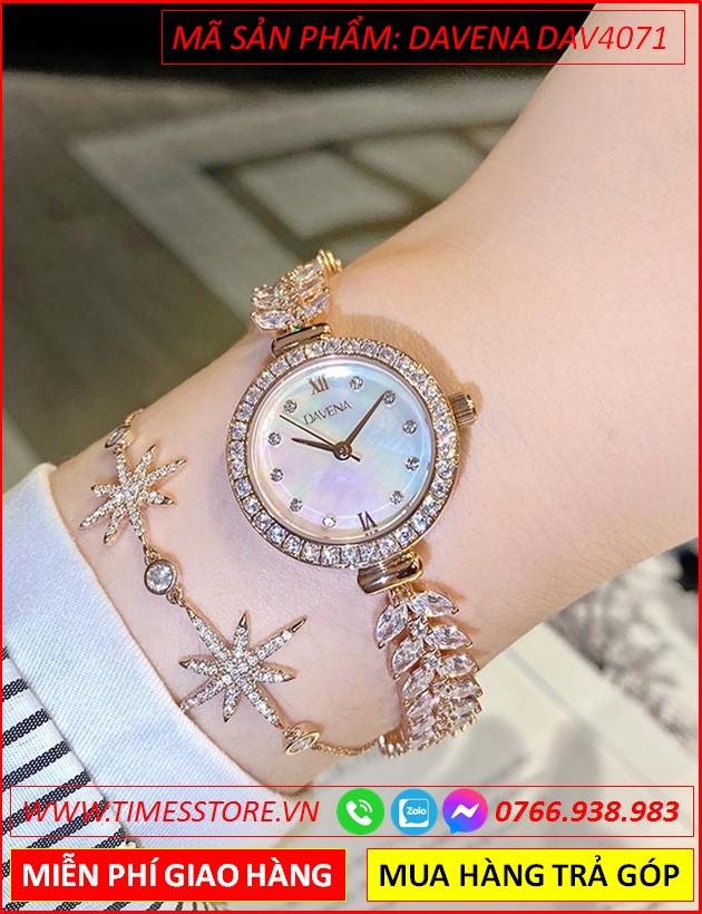 dong-ho-nu-davena-mat-tron-vong-tay-pha-le-rose-gold-timesstore-vn