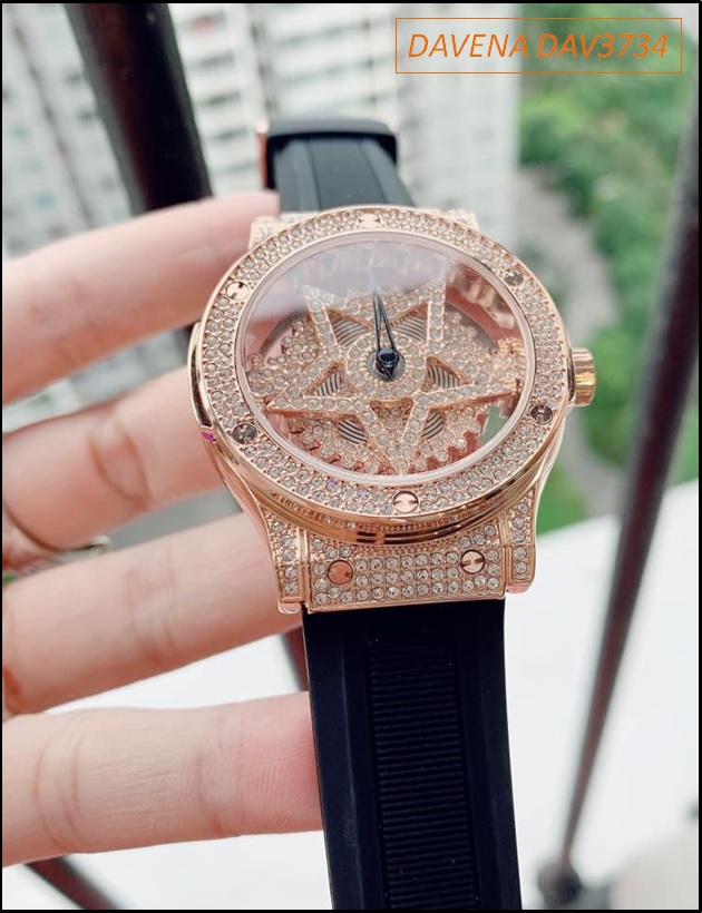 dong-ho-nu-davena-mat-xoay-ngoi-sao-5-canh-da-swarovski-rose-gold-day-silicone-timesstore-vn