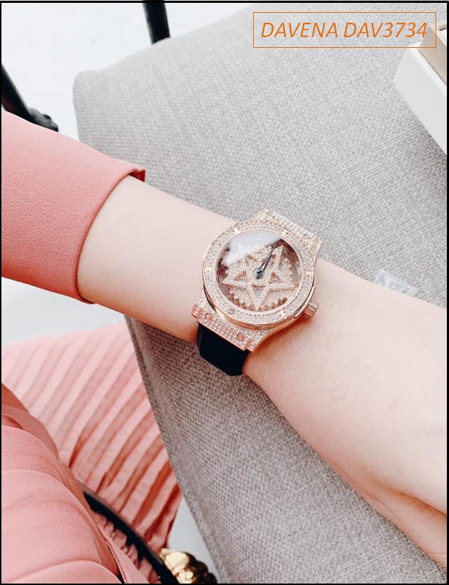 dong-ho-nu-davena-mat-xoay-ngoi-sao-5-canh-da-swarovski-rose-gold-day-silicone-timesstore-vn