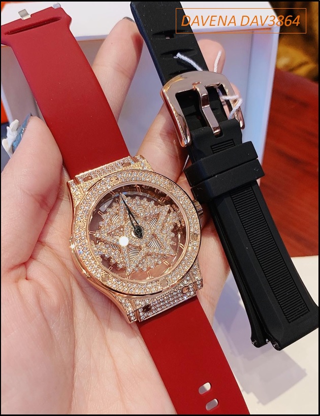 set-dong-ho-nu-davena-ngoi-sao-mat-xoay-dinh-da-swarovski-rose-gold-day-silicone-do-dep-gia-re-timesstore-vn